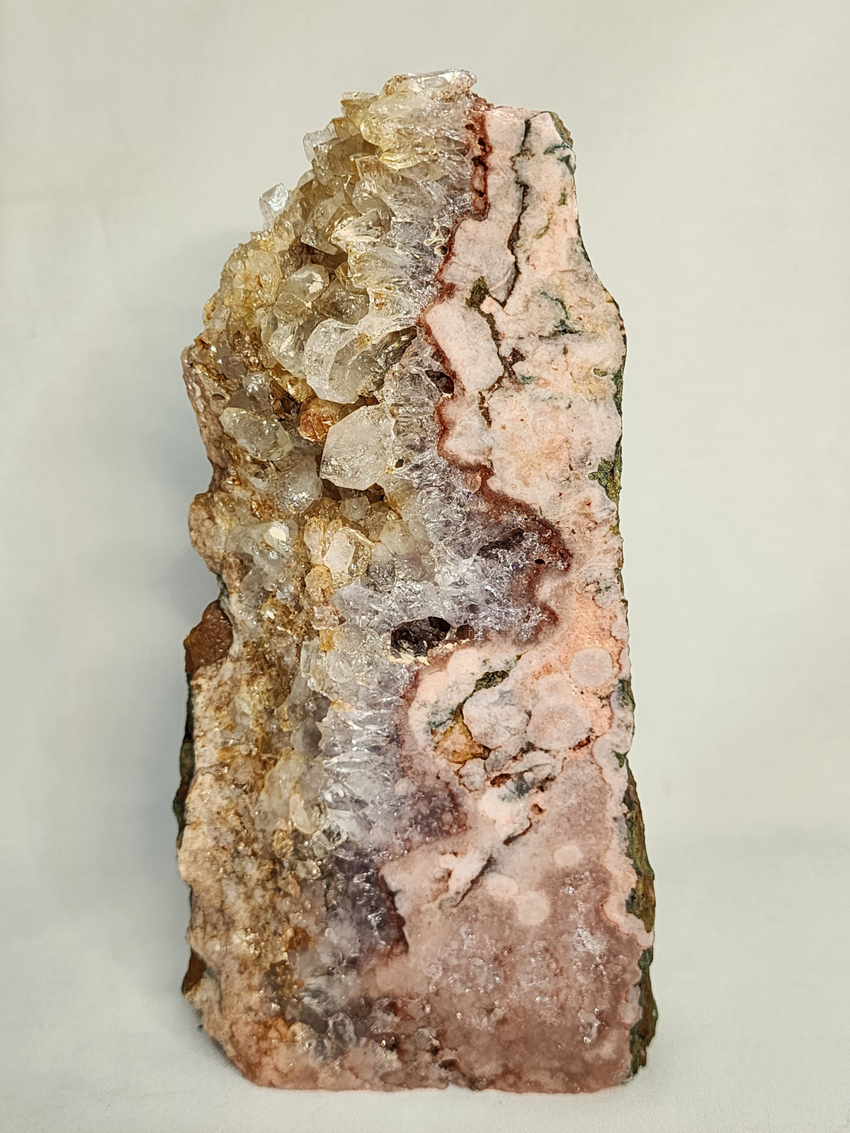 Pink Amethyst Freeform with Quartz