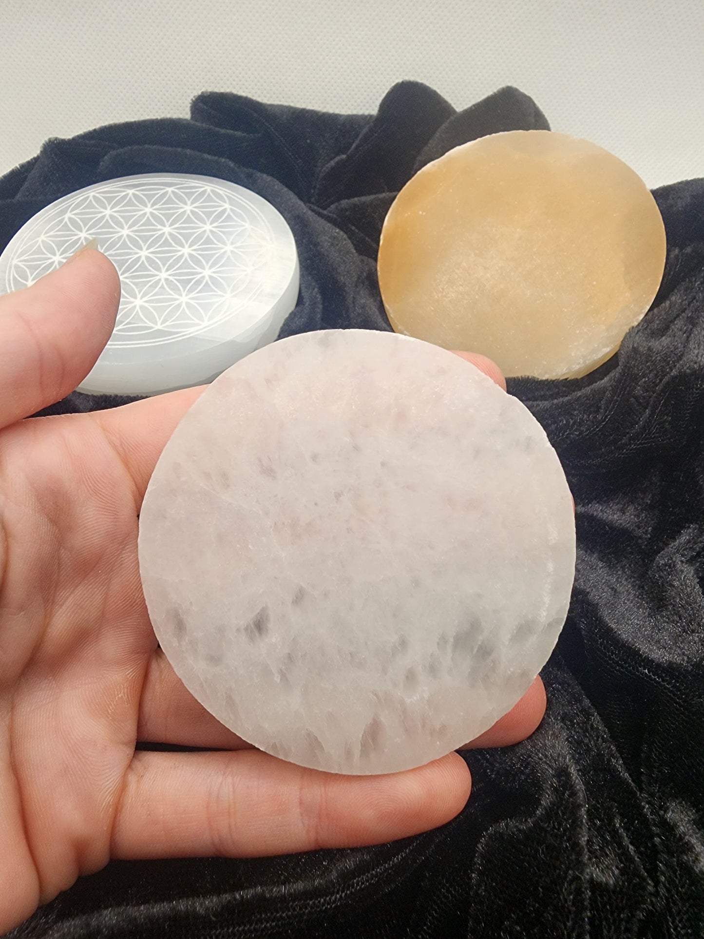 Satin Spar Selenite Plate