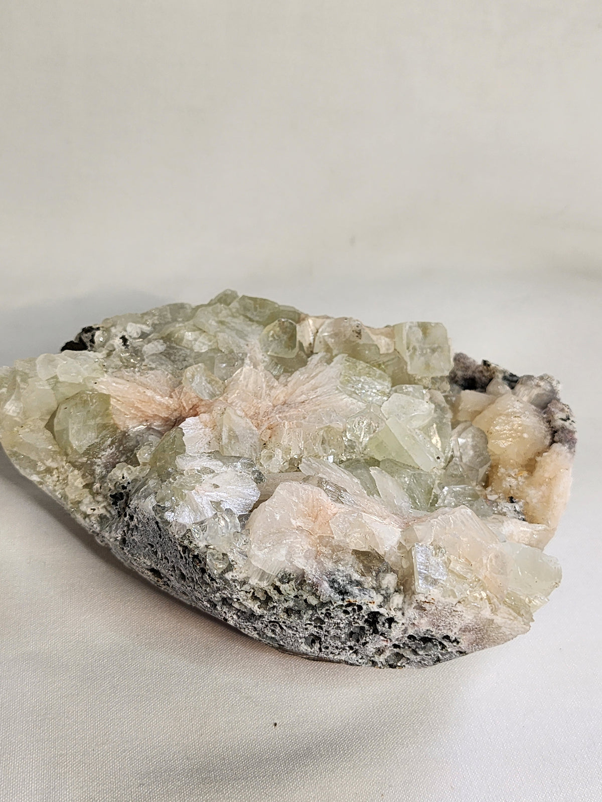 Calcite Specimen with Peach Stilbite
