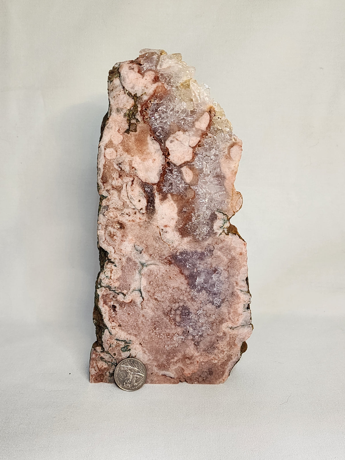 Pink Amethyst Freeform with Quartz