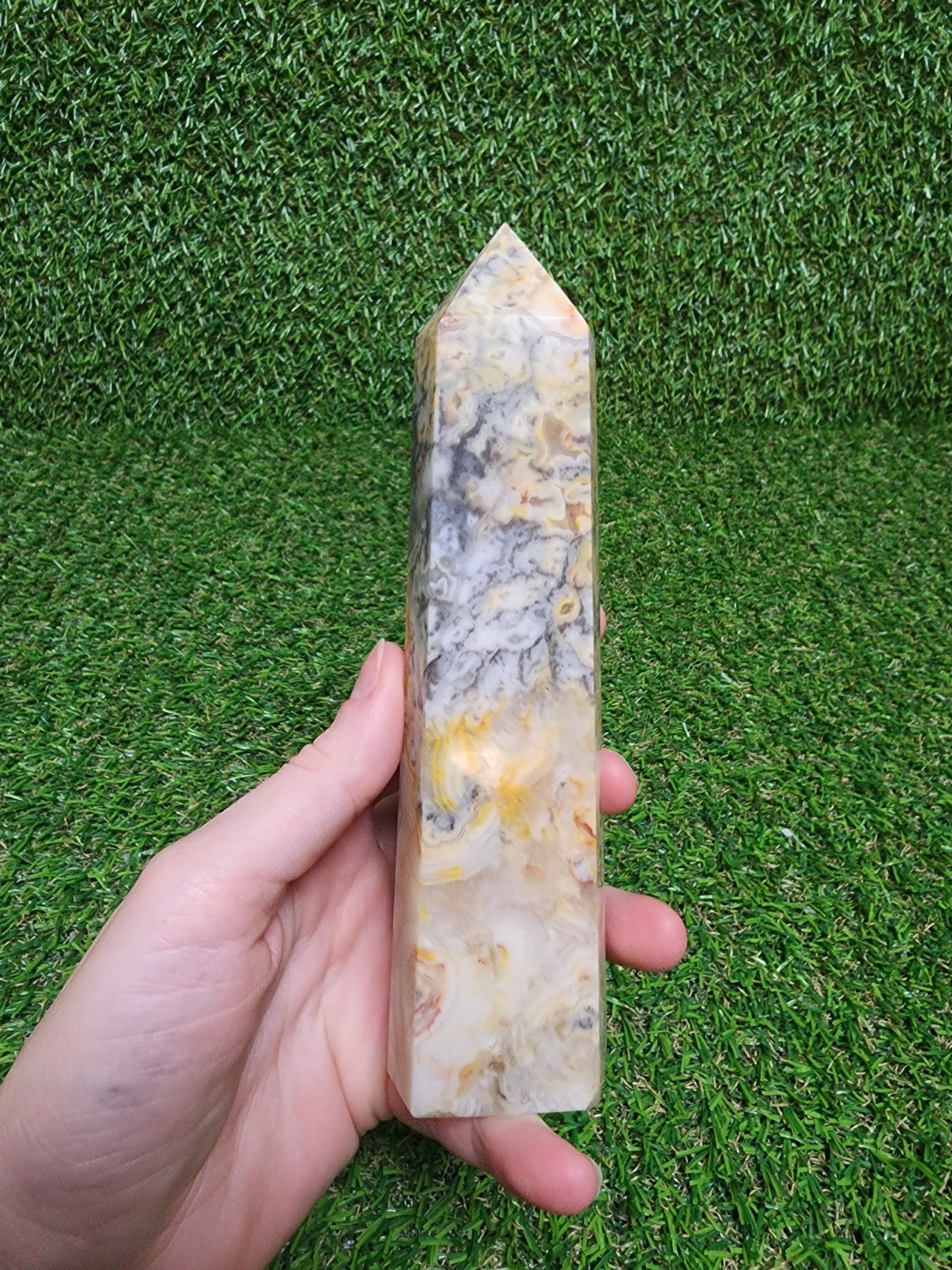 Crazy Lace Agate 6.75in Tower