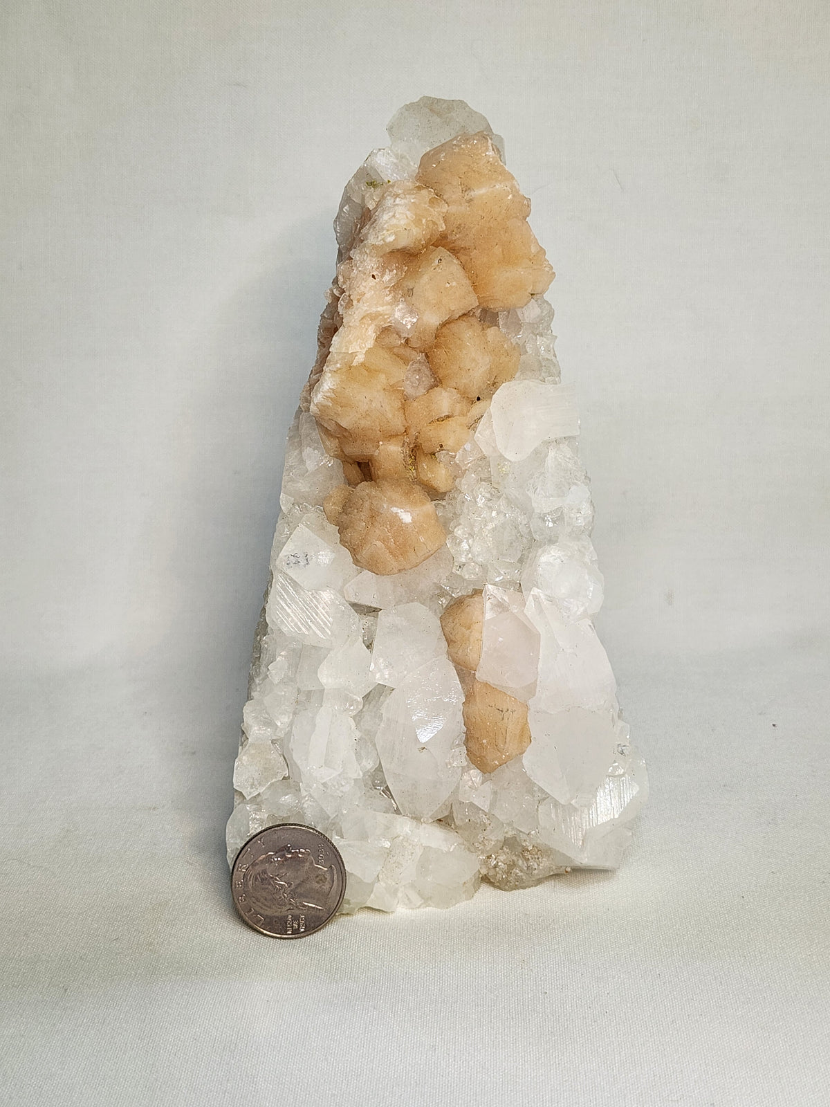 Apophylite with Peach Stilbite Specimen