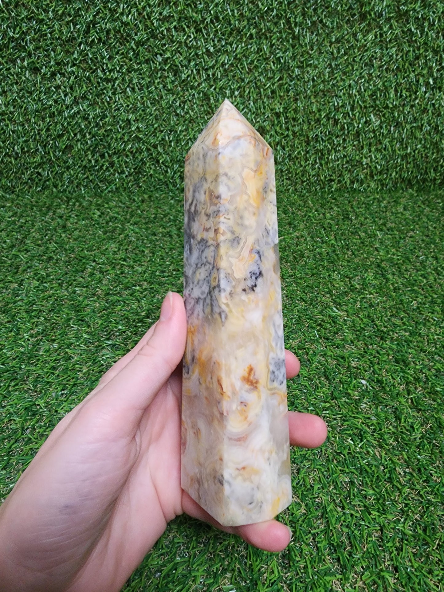 Crazy Lace Agate 6.75in Tower
