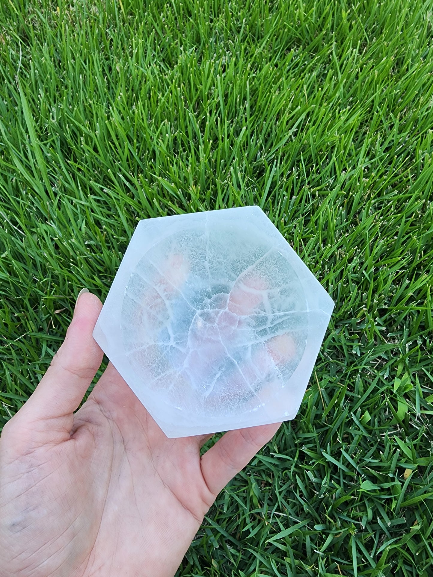 Satin Spar Selenite Dish 1pc