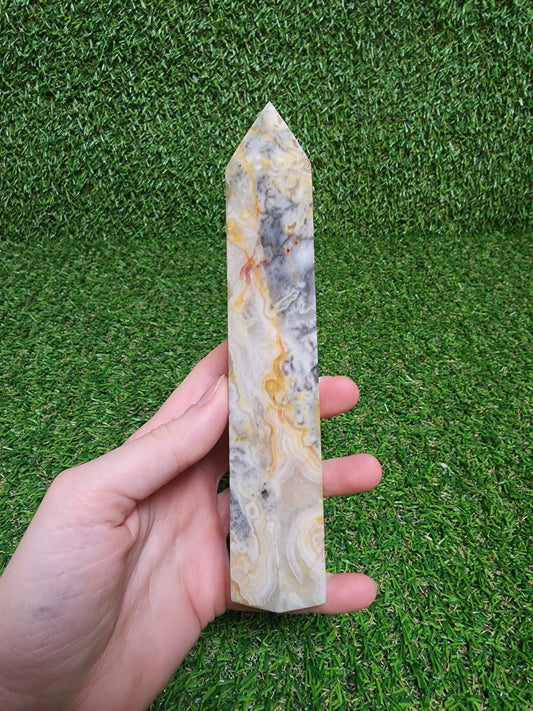 Crazy Lace Agate 6.75in Tower