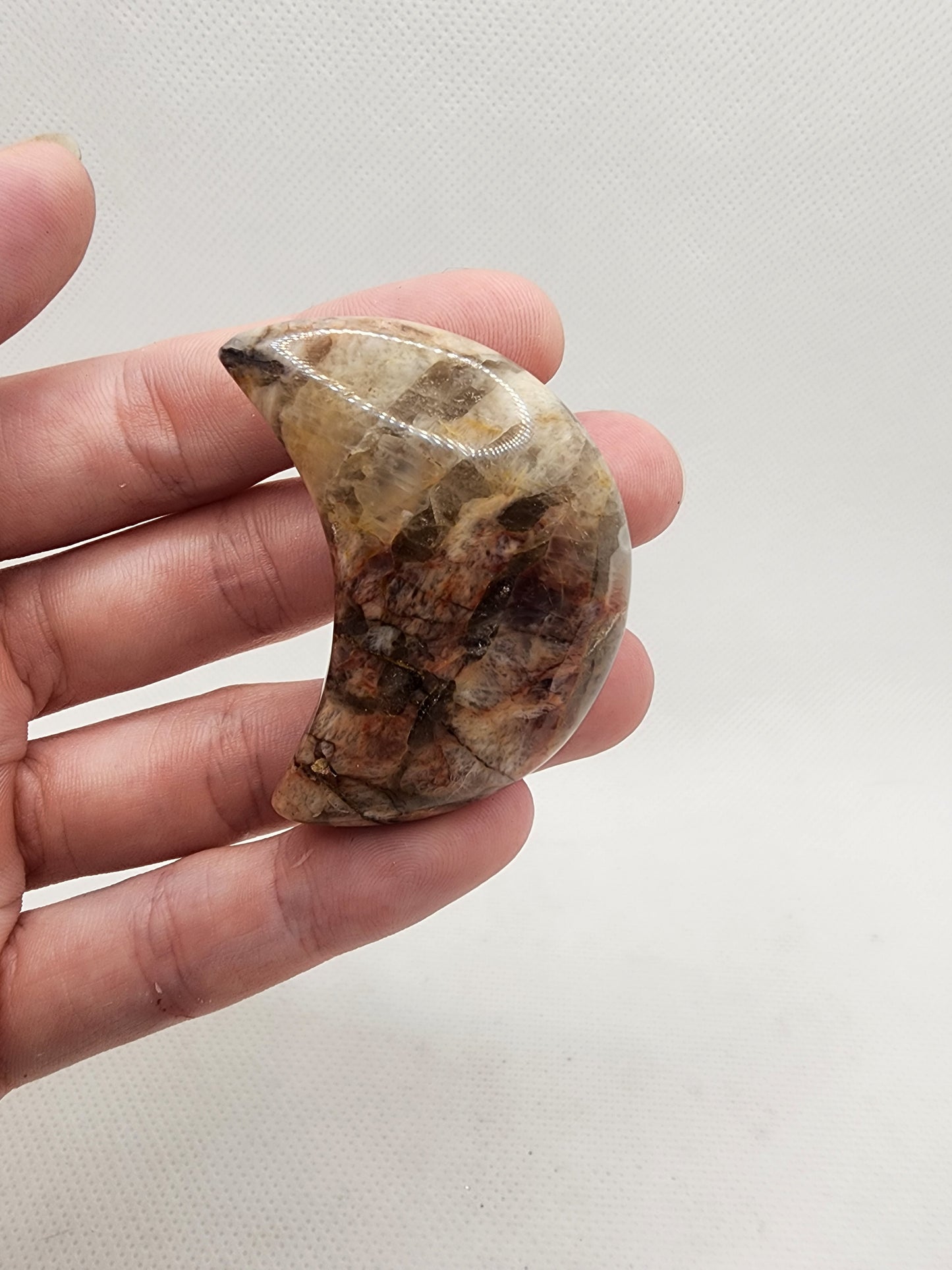 Moonstone Moon Carving