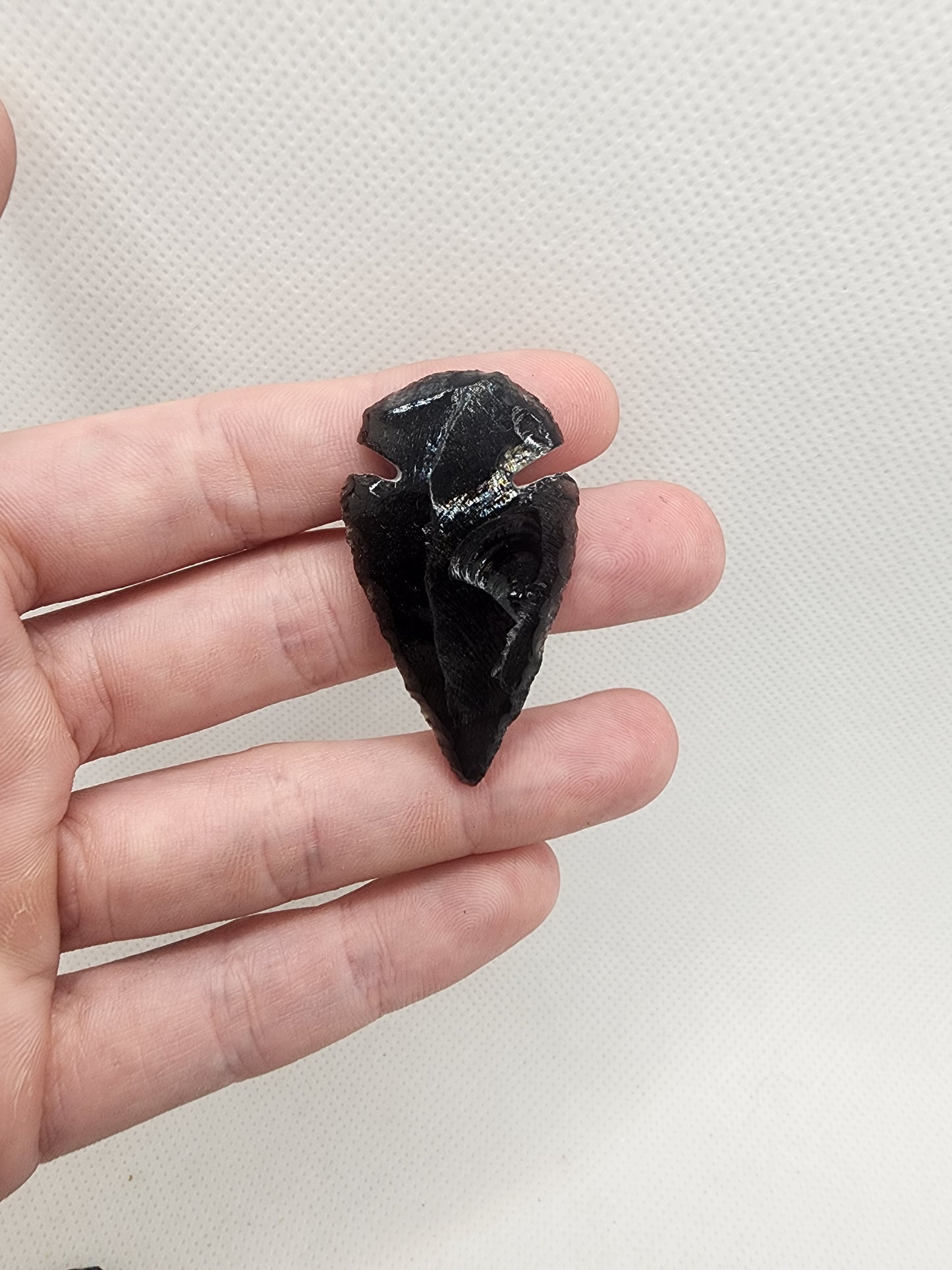 Obsidian Handcarved Arrowhead