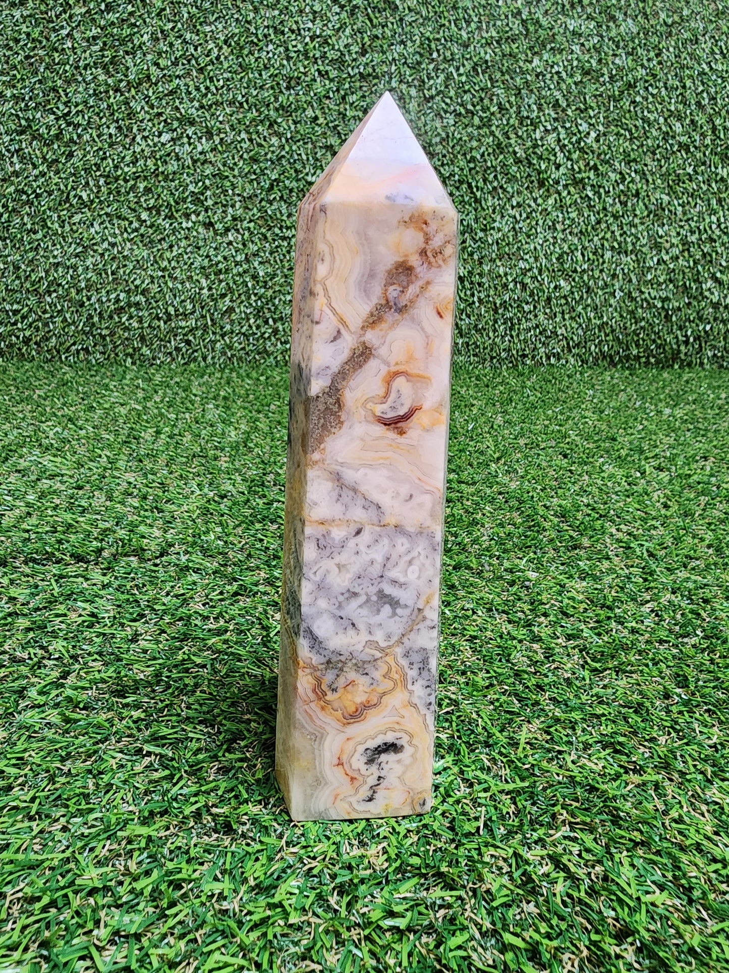 Crazy Lace Agate 6.75in Tower