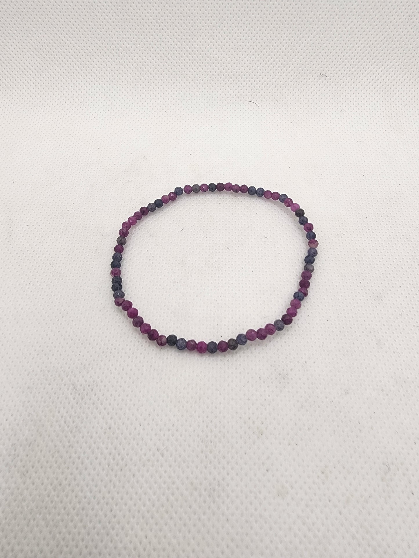 Ruby Sapphire 3mm Faced Bracelet