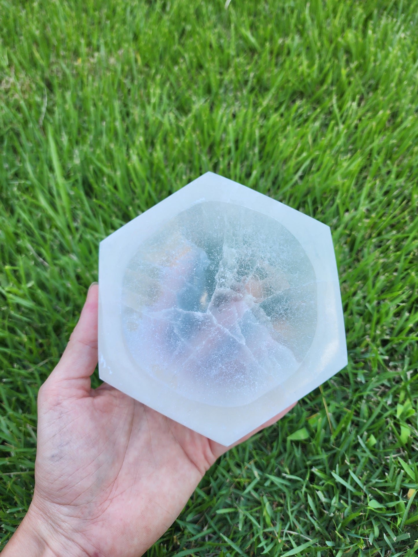 Satin Spar Selenite Dish 1pc