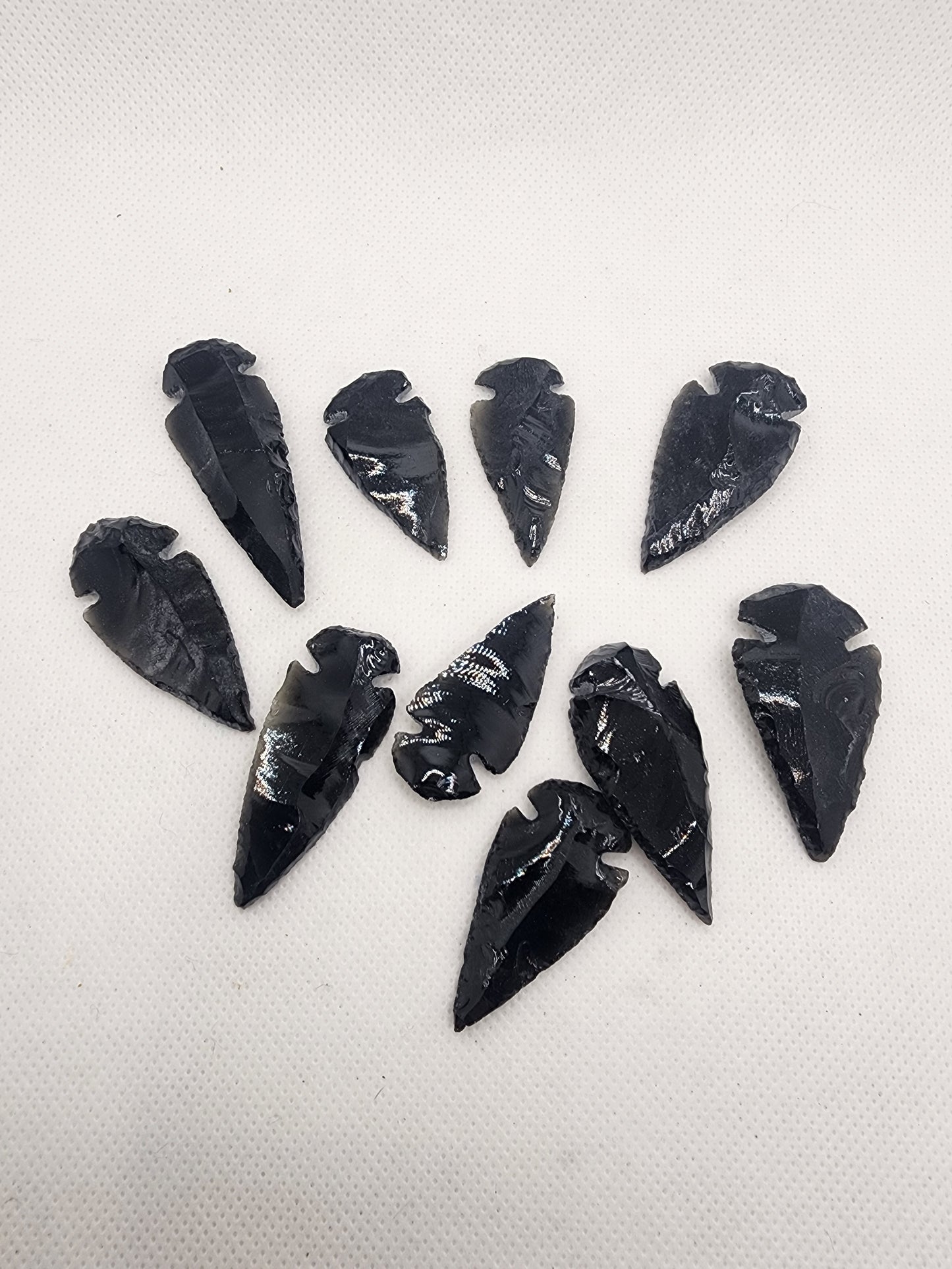 Obsidian Handcarved Arrowhead