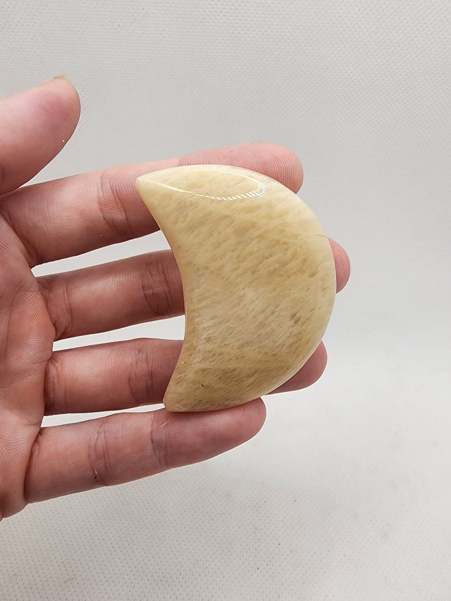 Moonstone Moon Carving