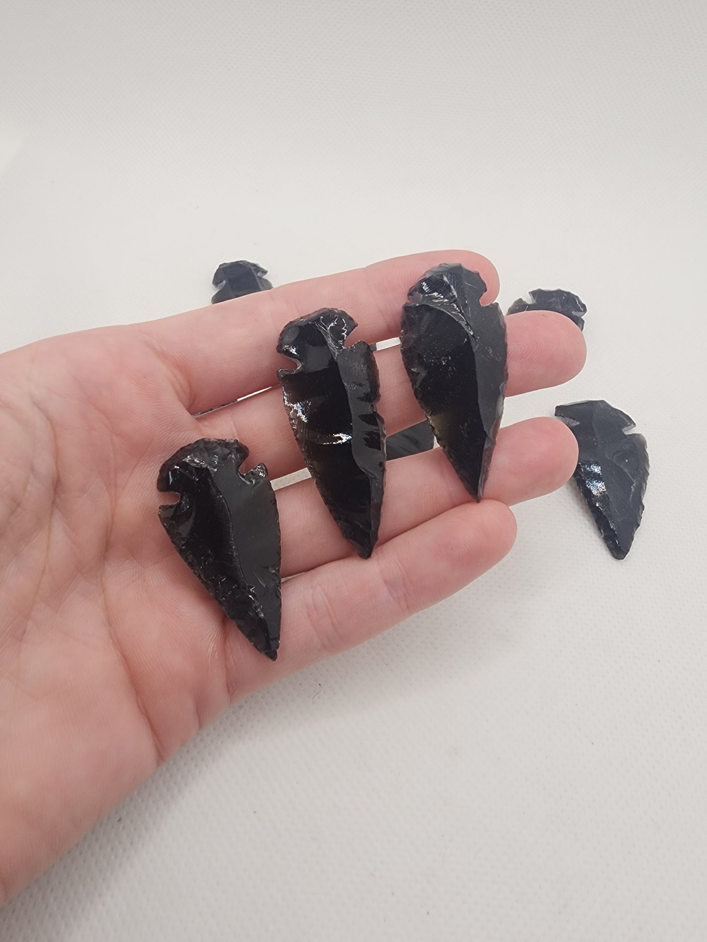 Obsidian Handcarved Arrowhead