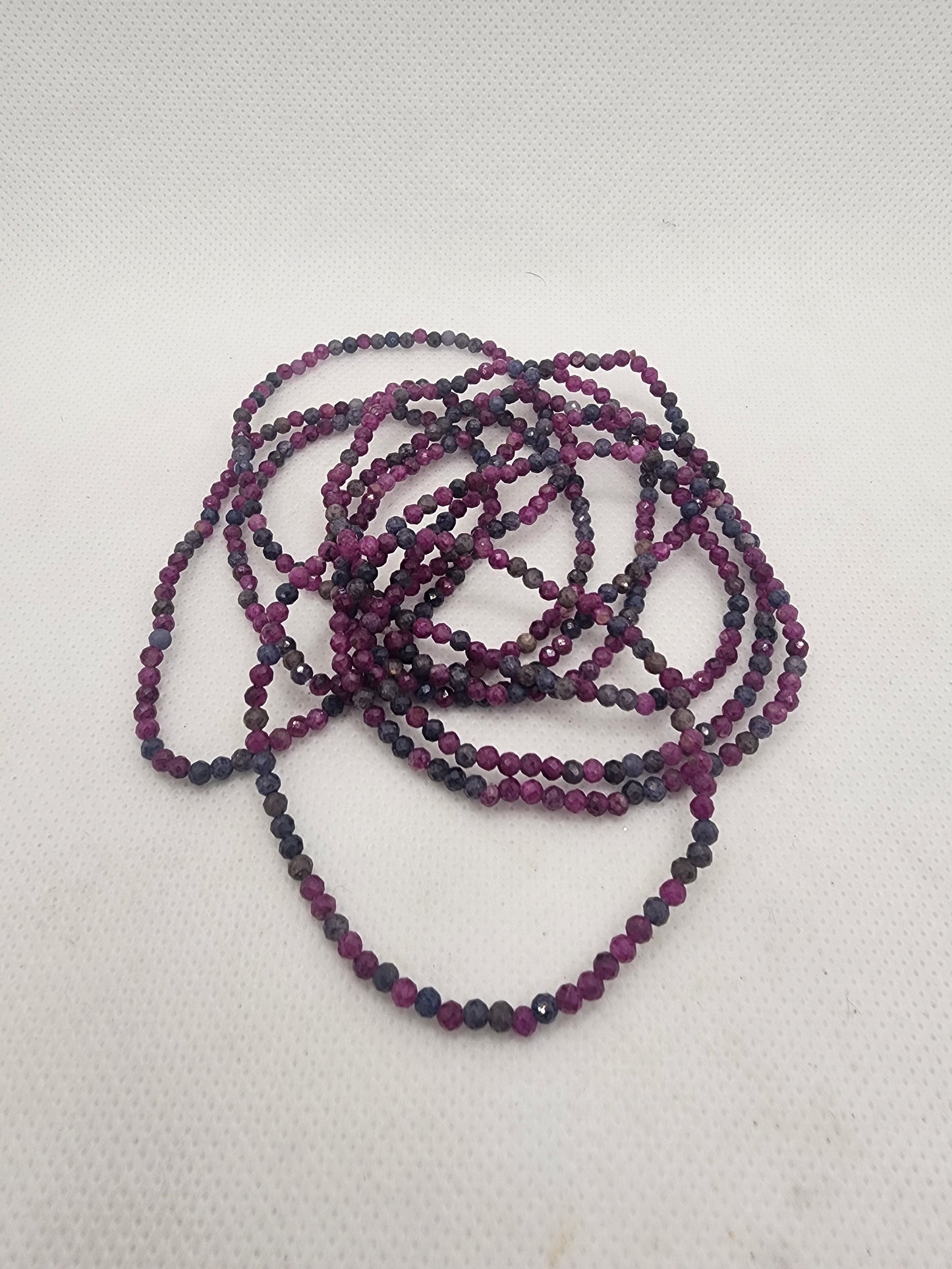 Ruby Sapphire 3mm Faced Bracelet
