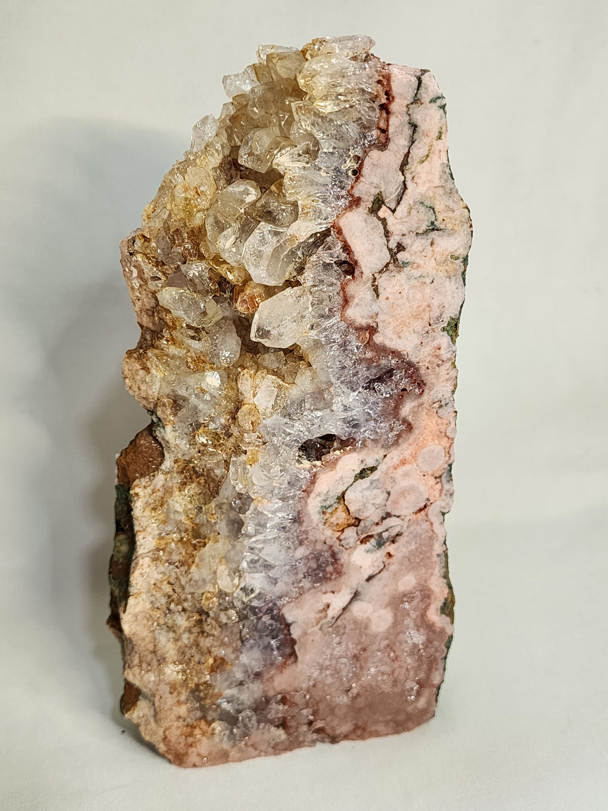 Pink Amethyst Freeform with Quartz