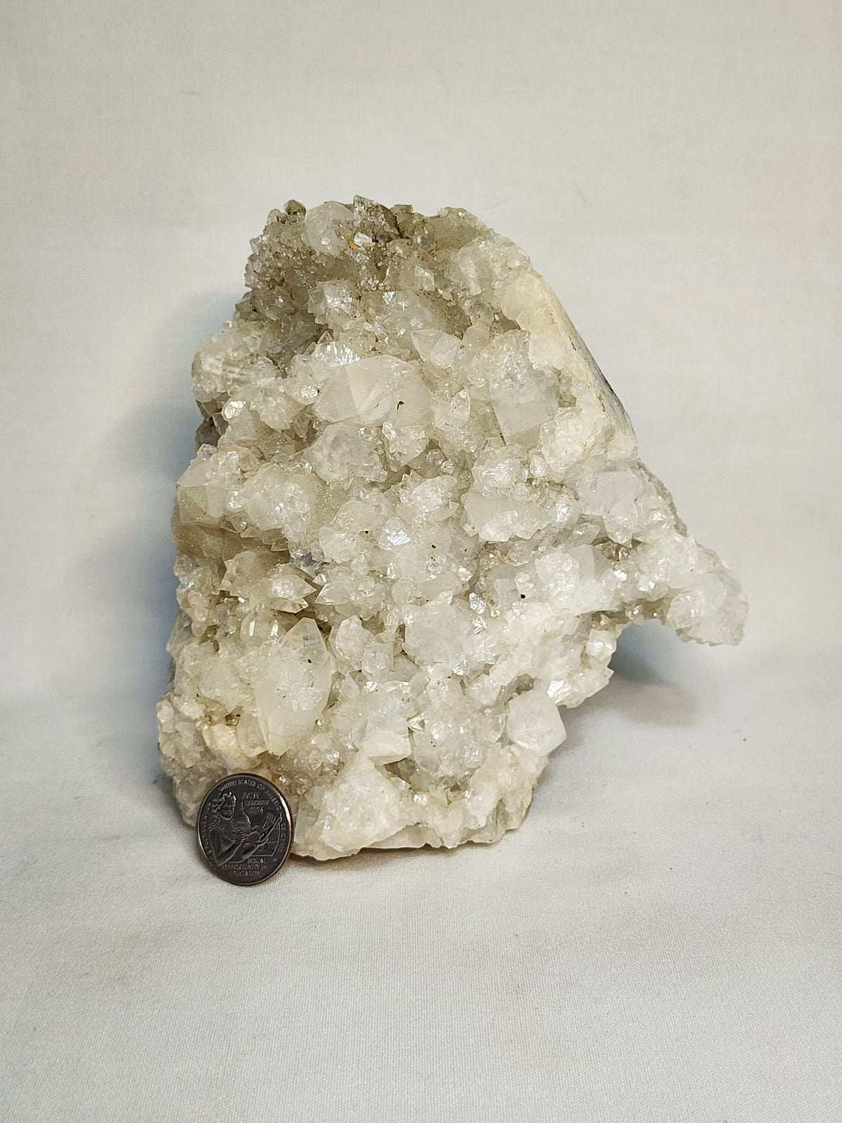 Apophylite Specimen with Calcite