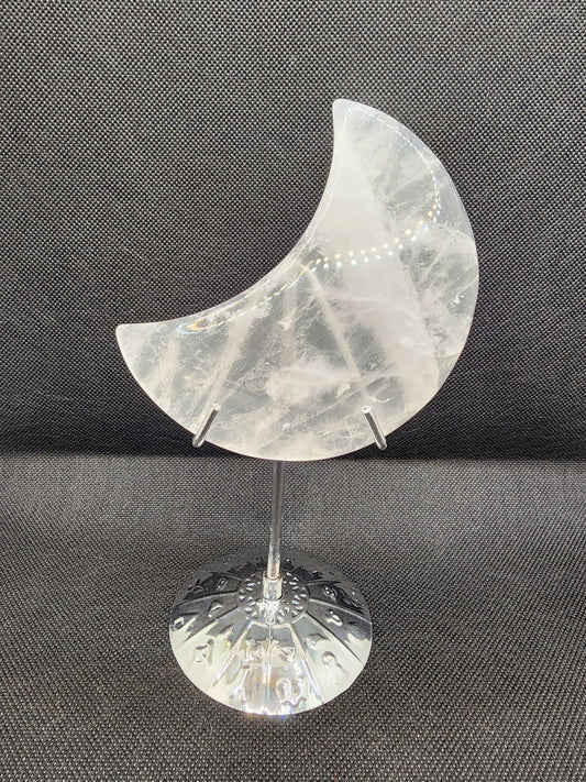 Clear Quartz Moon Display