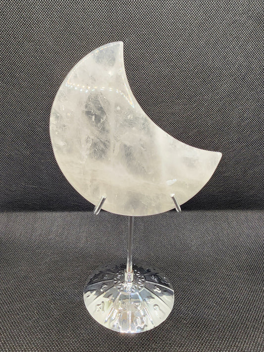 Clear Quartz Moon Display